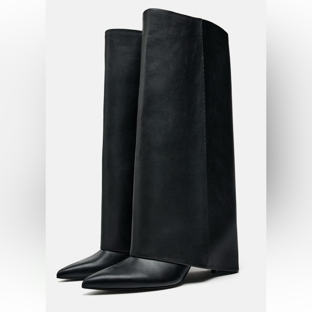 Zara heeled gaiter boots size USA 9 NWT